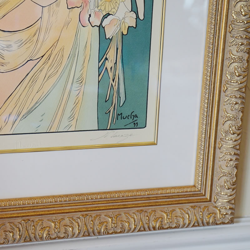 楽天市場】ヴィンテージ アルフォンス ミュシャ画 「 桜草 」 シルク