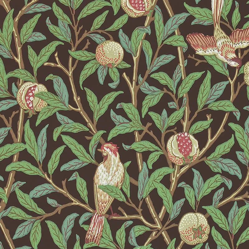 楽天市場】ウィリアムモリス 壁紙 鳥とザクロ Bird & Pomegranate