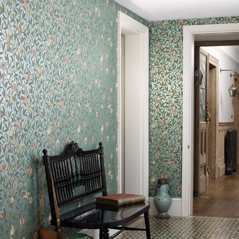 楽天市場】ウィリアムモリス 壁紙 鳥とザクロ Bird & Pomegranate
