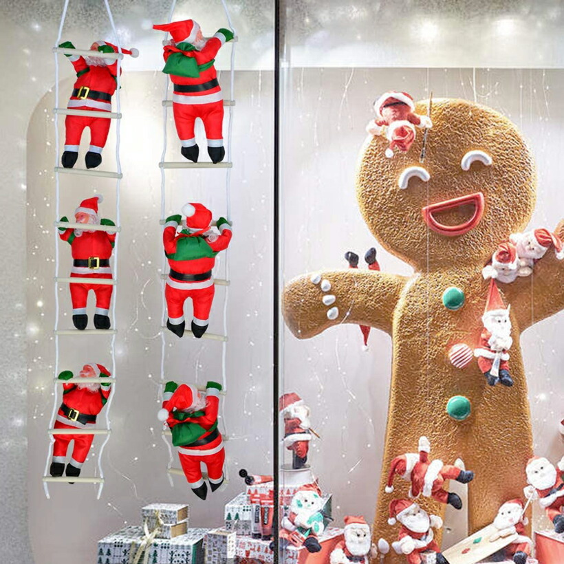 楽天市場】☆家計応援☆クリスマス サンタ はしご 飾り(サンタ3体