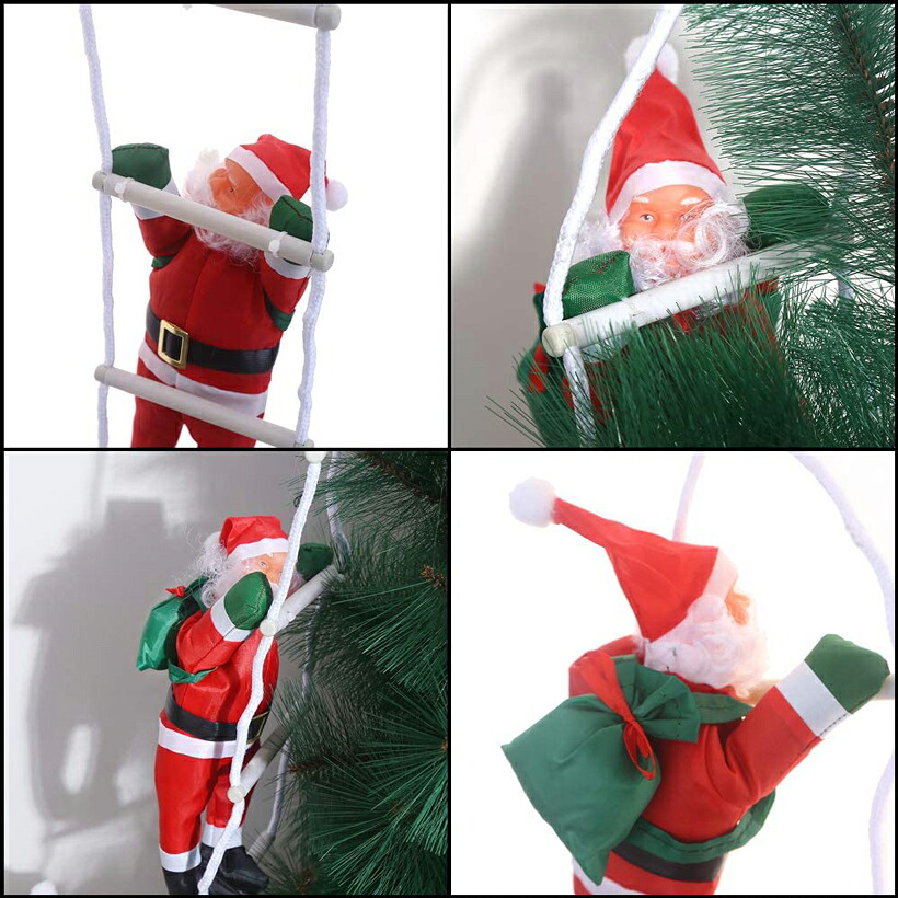 楽天市場】☆家計応援☆クリスマス サンタ はしご 飾り(サンタ3体