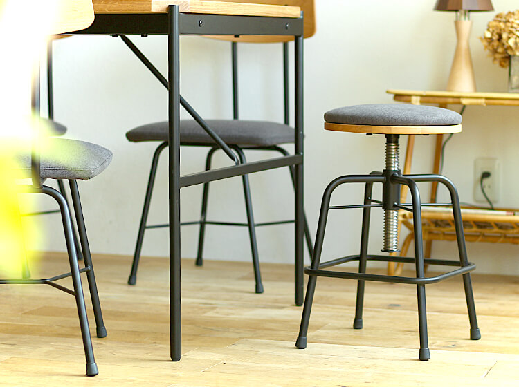 楽天市場】昇降式スツール Glam（グラム） スツール アイアン 椅子