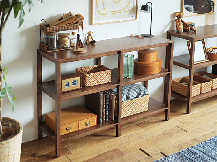 楽天市場】オープンシェルフ form（フォーム）ブラウン 120cm オープン