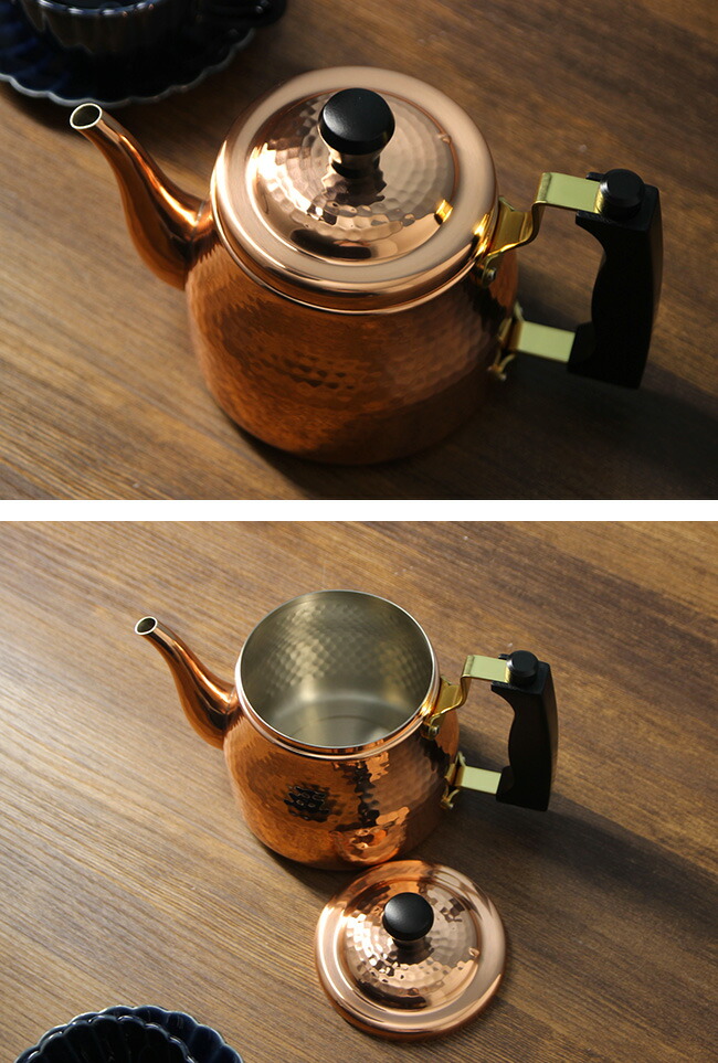 楽天市場】【特典あり】新光堂 純銅 ティーポット 1.1L S-2508[日本製