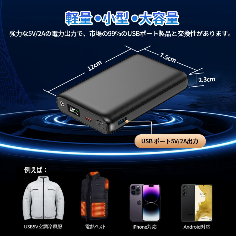楽天市場】【業界初☆33V暴風】空調 服 バッテリー ファンセット 空調
