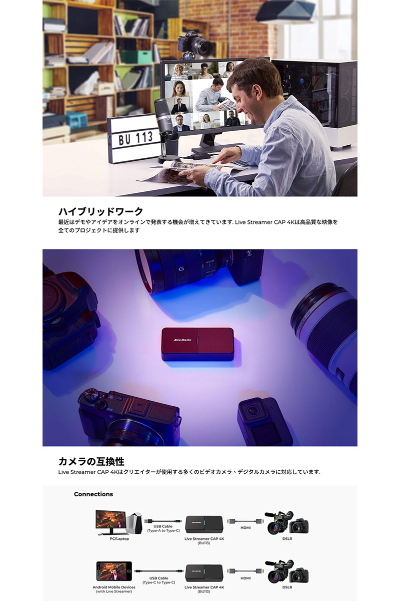 楽天市場】AVerMedia TECHNOLOGIES LIVE STREAMER CAP 4K ビデオ