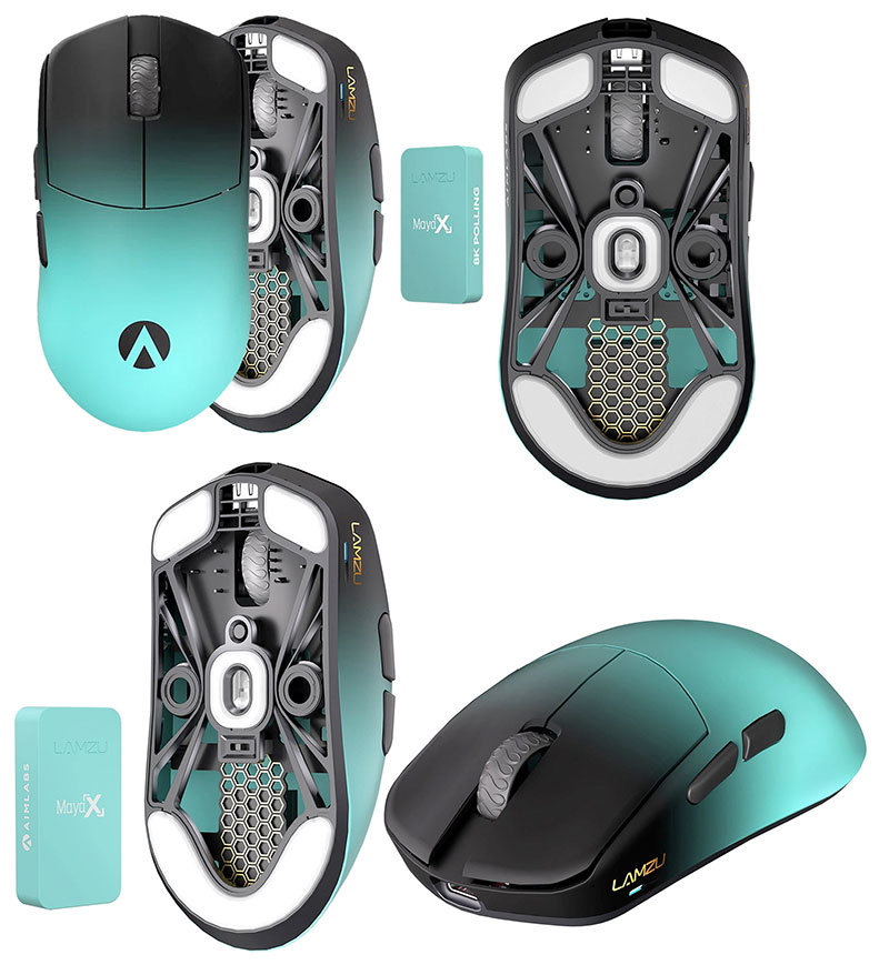 楽天市場】LAMZU Maya X 8Kレシーバー付属 ワイヤレスゲーミングマウス