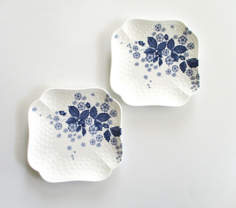 ウェッジウッド ブルーサイアム B&Bプレート スクエア プレート