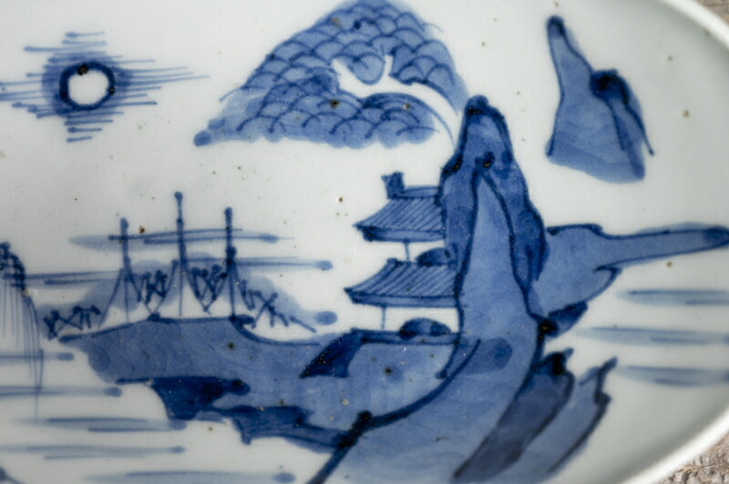 楽天市場】骨董○古伊万里山水図楕円長皿○ | 江戸中期-18世紀頃