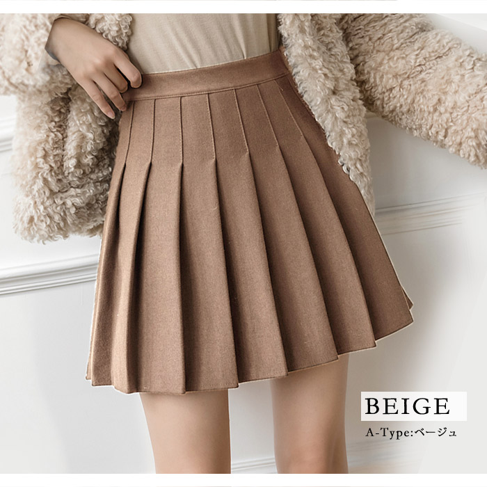 楽天市場】スカート レディース 春 冬 春冬 黒 プリーツスカート ひざ