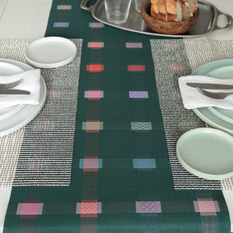 Chilewich レア グリーン テーブルセンター 48 x 140 Chilewich レア