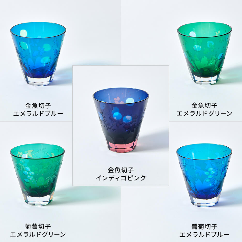 楽天市場】江戸硝子 色被せ硝子 ガラス食器 ロックグラス 桐箱入り