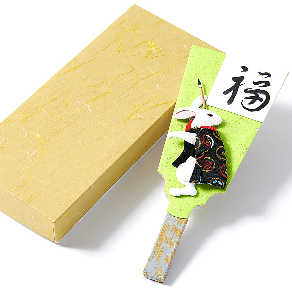 楽天市場】江戸押絵 干支羽子板 (卯) 手づくり 1点物 伝統工芸品 送料