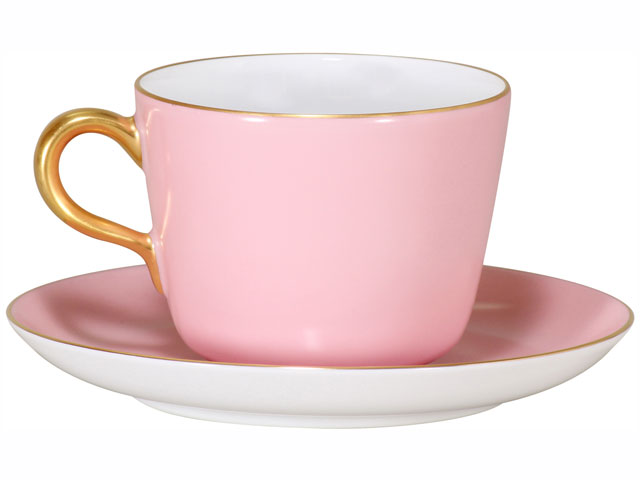 楽天市場】大倉陶園 日本製色蒔き ピンク モーニングカップ＆ソーサー