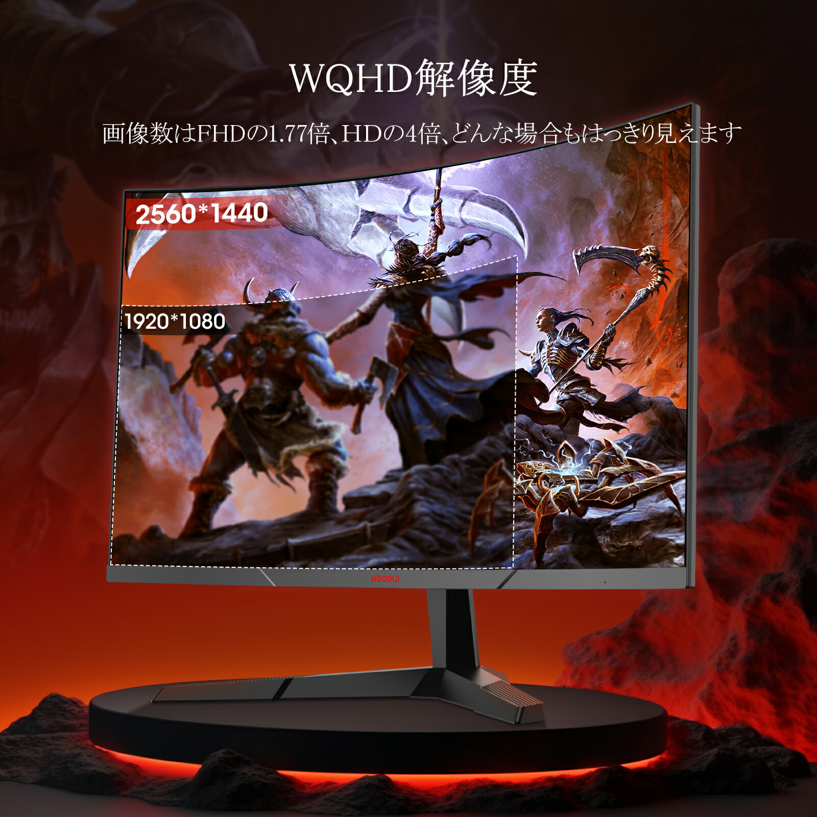 楽天市場】【10%OFFクーポン】KOORUI ゲーミングモニター 27インチ