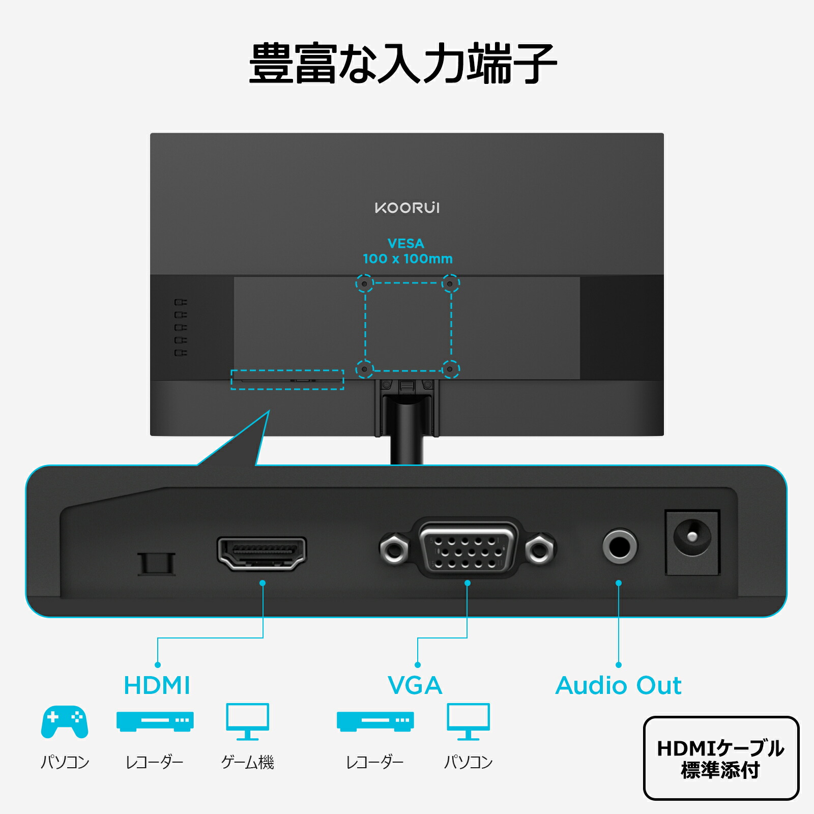 楽天市場】【10%OFFクーポン】KOORUI モニター 24インチ 22インチ 27