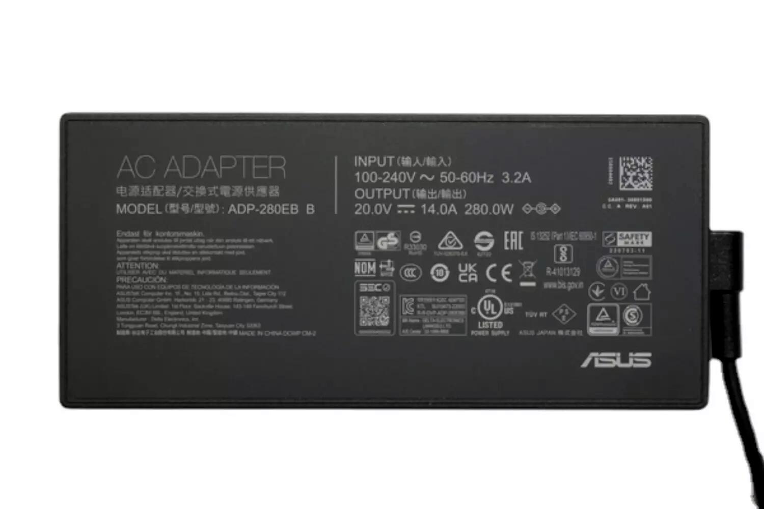 楽天市場】純正新品 ASUS 20V 14A ADP-280EB B ACアダプターROG Strix