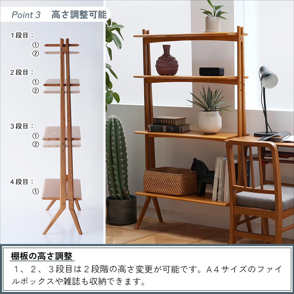 楽天市場】ディスプレイシェルフ ウッドシェルフ ウッドラック