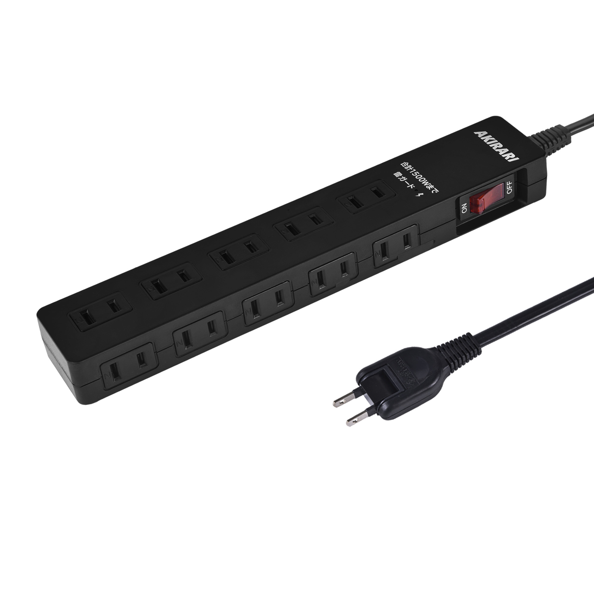 楽天市場】【送料無料】AKIRARI 電源タップ 10個口 差し込み口 2面