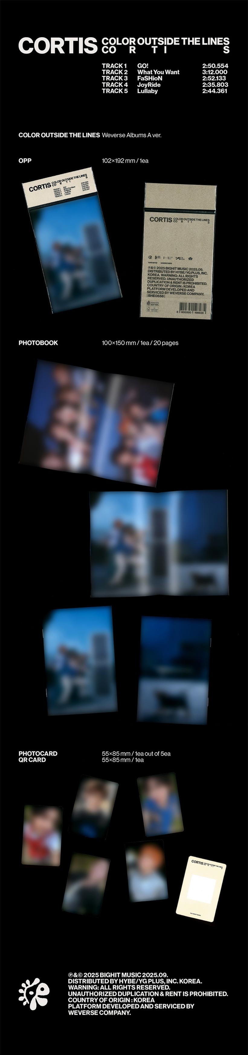 楽天市場】【WEVERSE特典選択】 CORTIS - COLOR OUTSIDE THE LINES