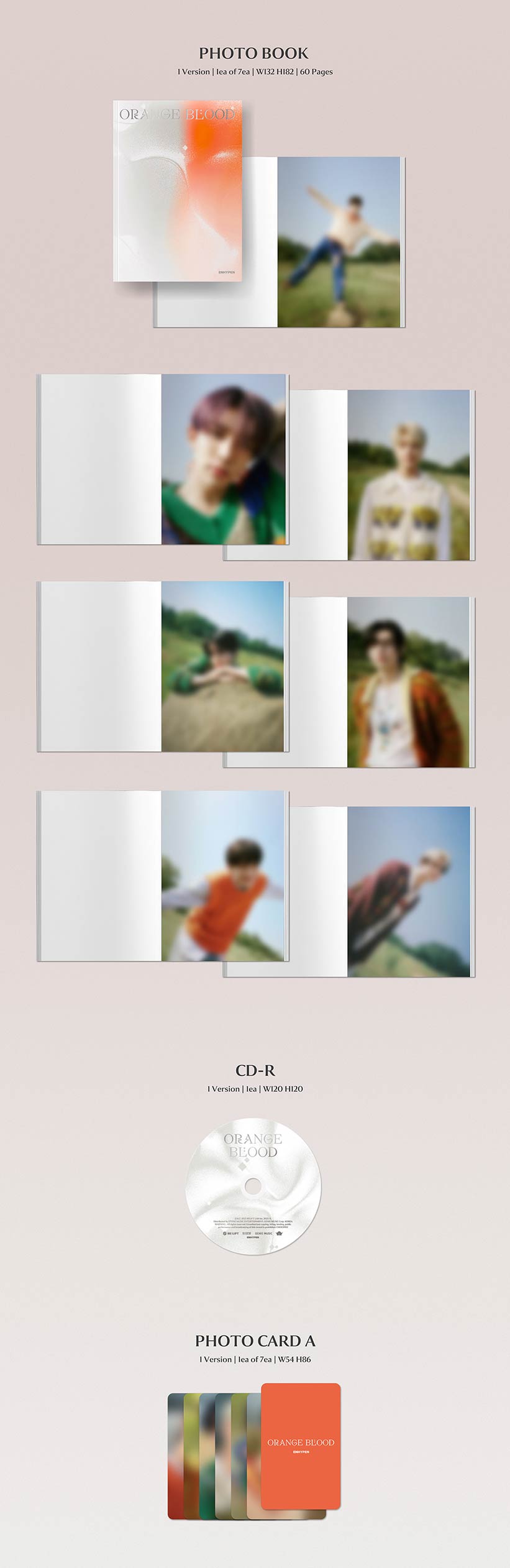 楽天市場】【weverse特典選択可能】7種選択(ENHYPEN) ORANGE BLOOD