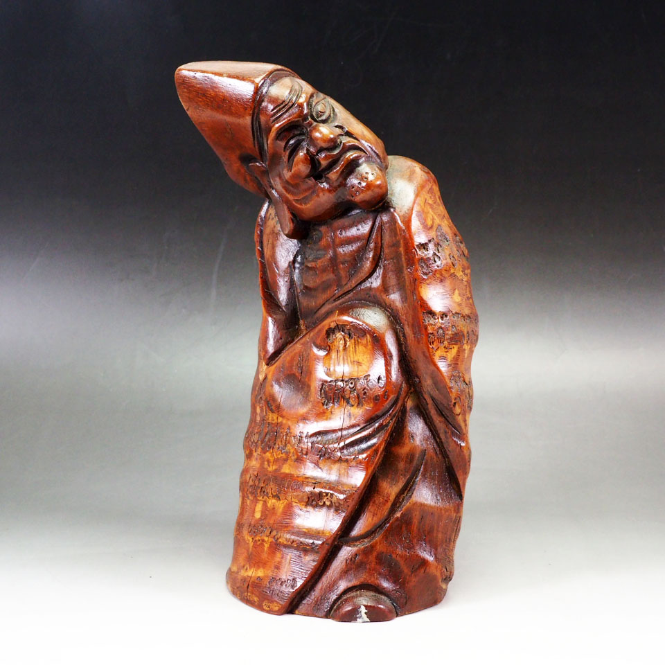 楽天市場】竹根彫刻の人形 0135竹根細工 竹の根 竹根 竹根彫刻 中国