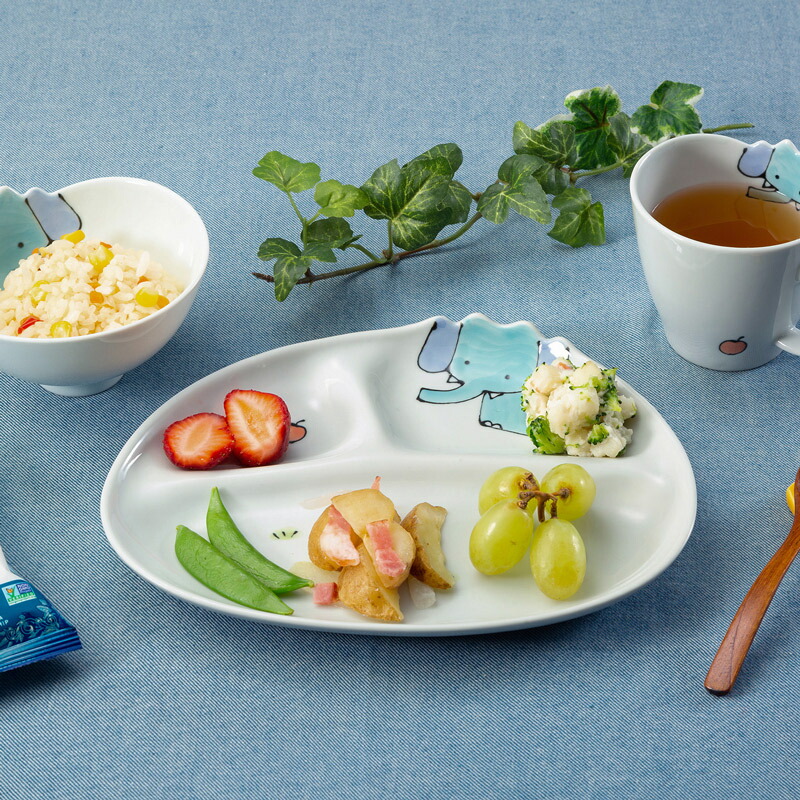 楽天市場】【波佐見焼】一龍窯 仕切り皿 ランチプレート 子供用 Kid's