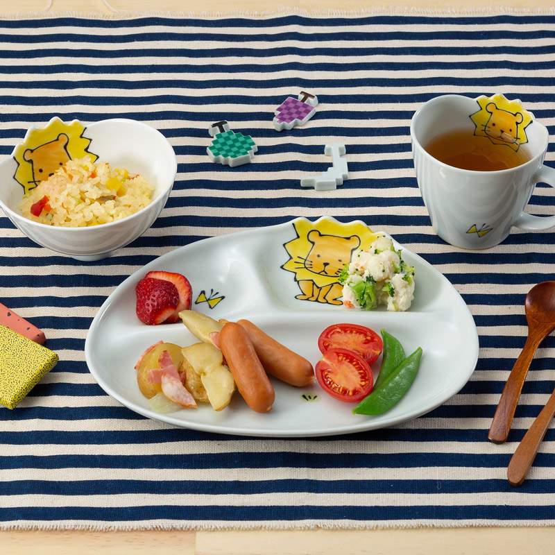 楽天市場】【波佐見焼】一龍窯 仕切り皿 ランチプレート 子供用 Kid's