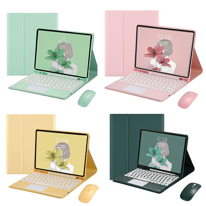 楽天市場】送料無料 3点セット iPad キーボード マウス付 丸形キー