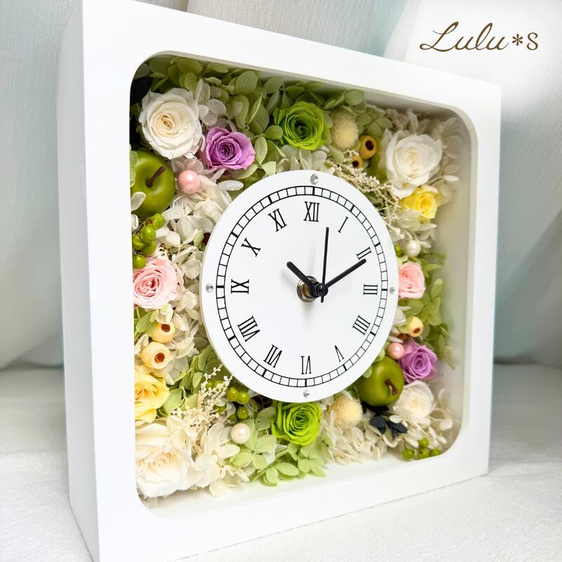 楽天市場】ローズガーデン 花 時計 壁掛け プリザーブドフラワー