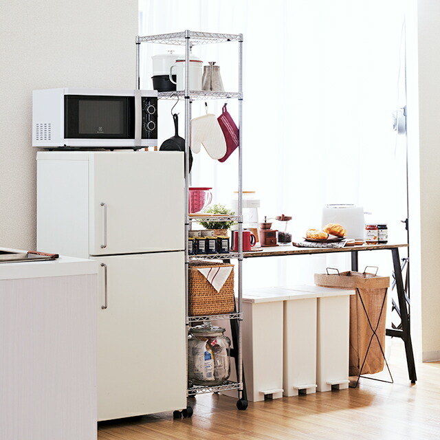 楽天市場】キッチンラック スリム 幅45 奥行35 6段 スリムラック