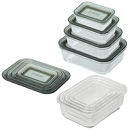 楽天市場】アイリスオーヤマ 耐熱ガラス容器 保存容器 8点セット 重ね