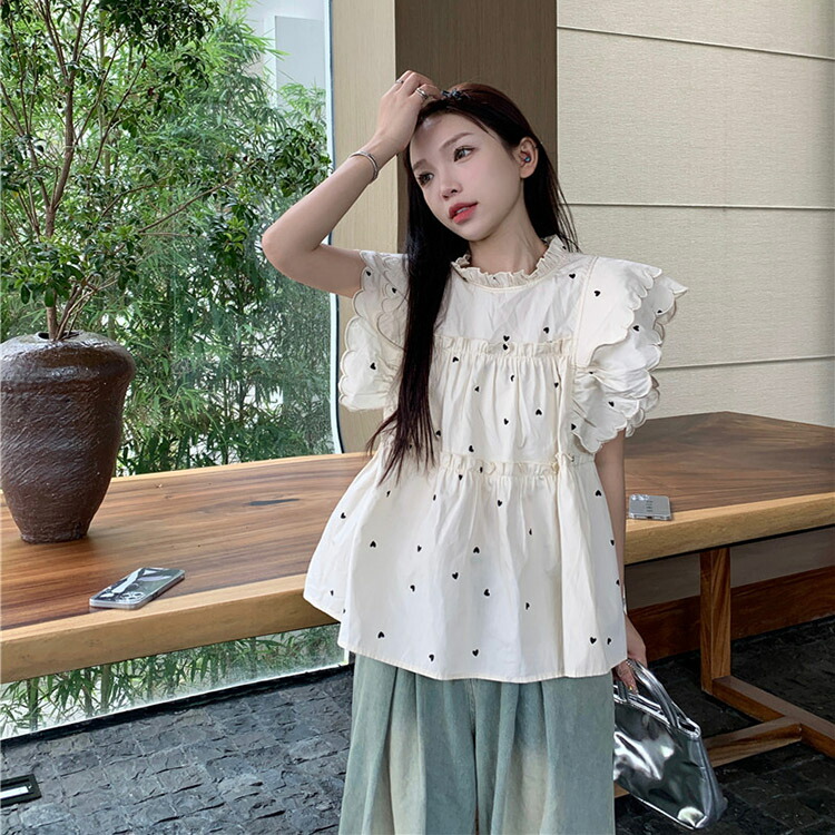 楽天市場】フリル ティアード チュニック ブラウス Tシャツ 上品 大人