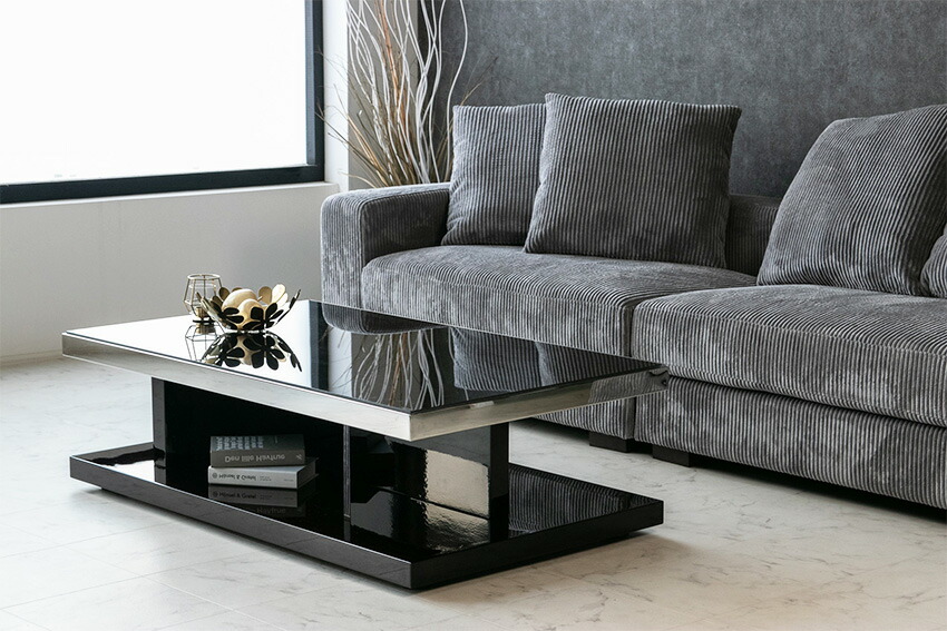 楽天市場】【送料無料】 センターテーブル 高級感 長方形 モダン