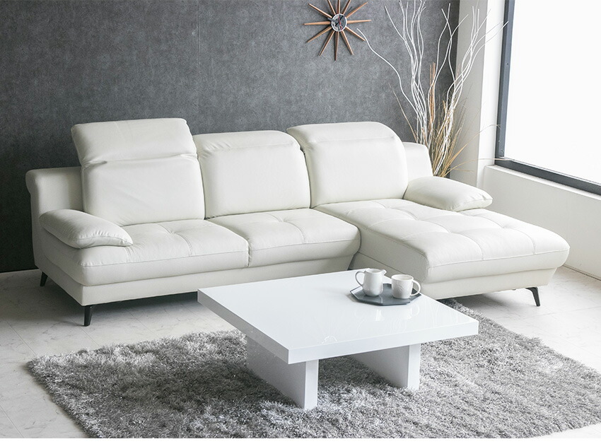 楽天市場】【送料無料】 カウチソファー 3人掛け 本革 レザー ソファ