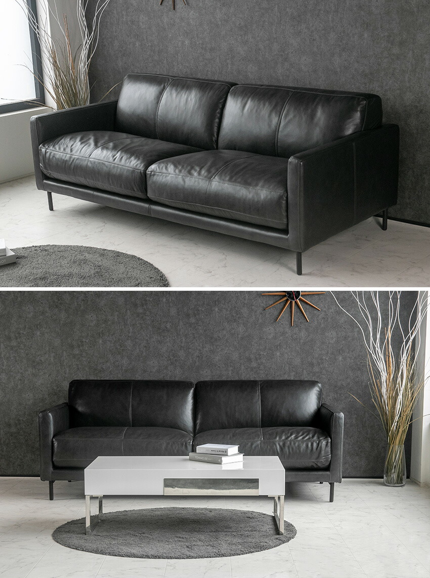 楽天市場】【送料無料】 ソファ 本革 総革 ソファー レザーソファ 3人