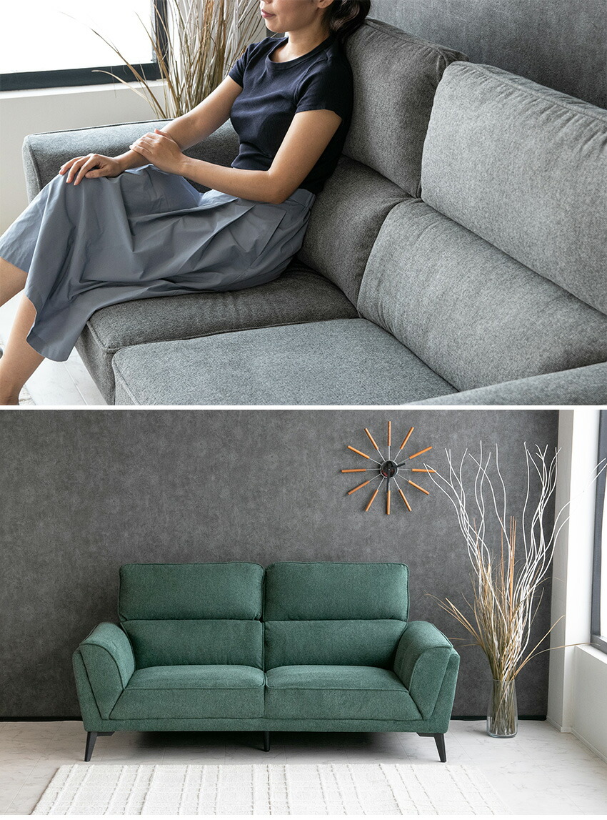 楽天市場】【送料無料】 ソファー ファブリック 2人掛け 3人掛け