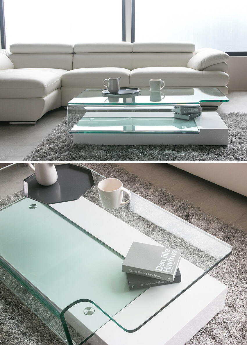 楽天市場】【送料無料】 センターテーブル 高級感 ガラステーブル