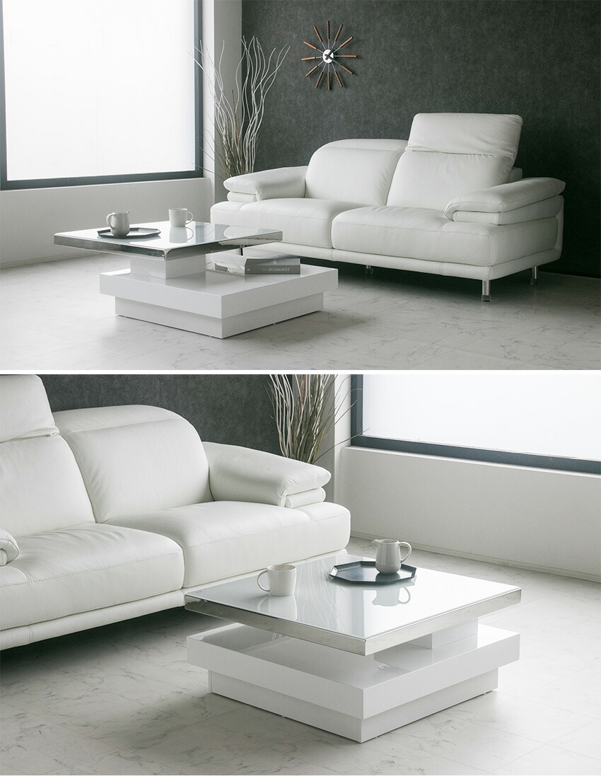 楽天市場】【送料無料】 センターテーブル おしゃれ 高級感 回転