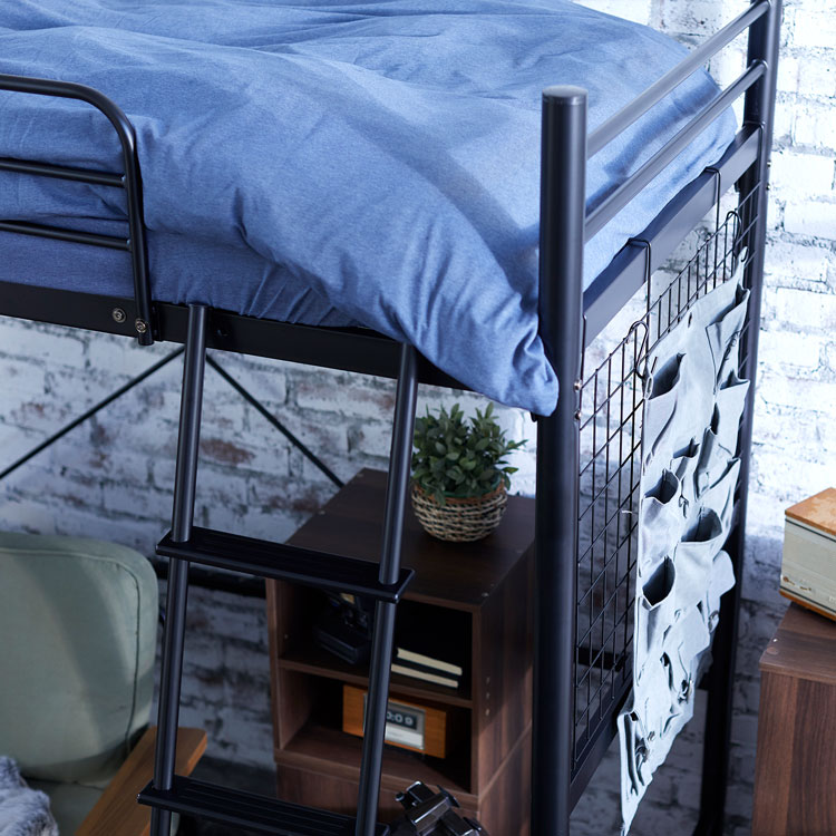 楽天市場】ロフトベッド システムベッド ハイタイプ ミドル マットレス