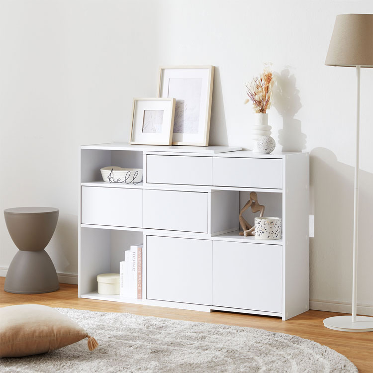 楽天市場】【テレビで紹介】サイドボード オープンシェルフ 伸縮ラック