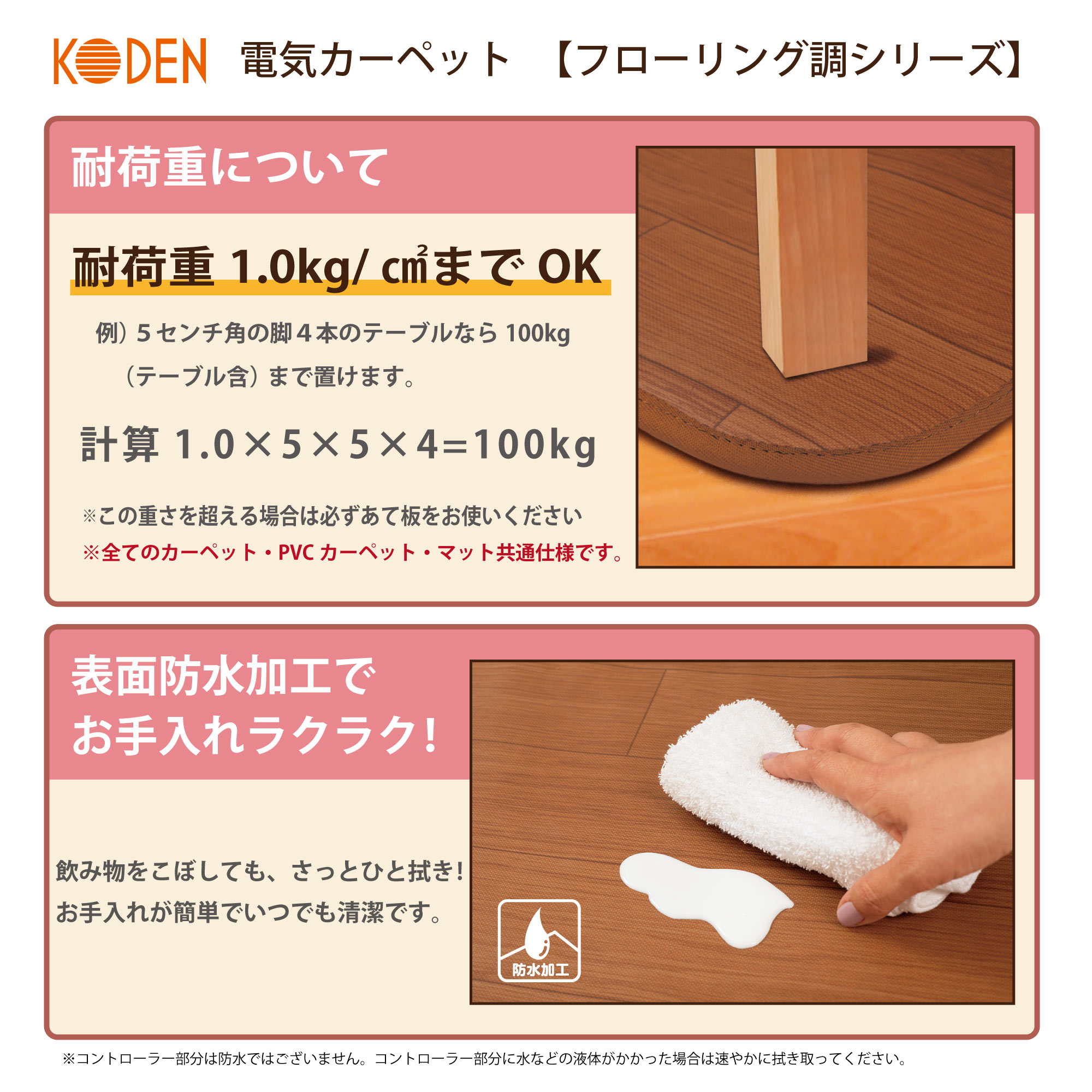 楽天市場】広電 KODEN ホットカーペット 電気カーペット 1畳 本体 防水