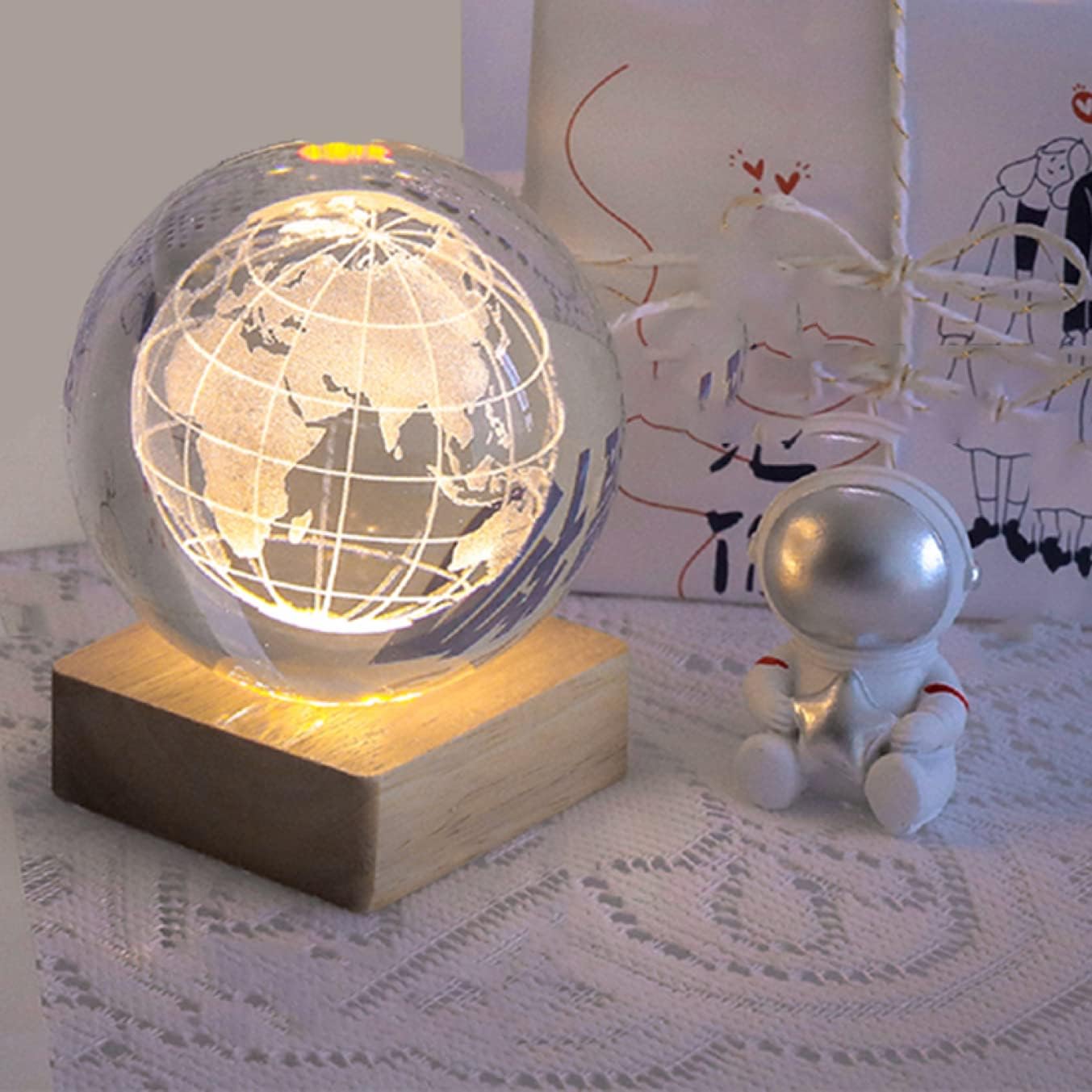 楽天市場】宇宙 クリスタル ボール 3D彫刻 人工クリスタル 水晶玉