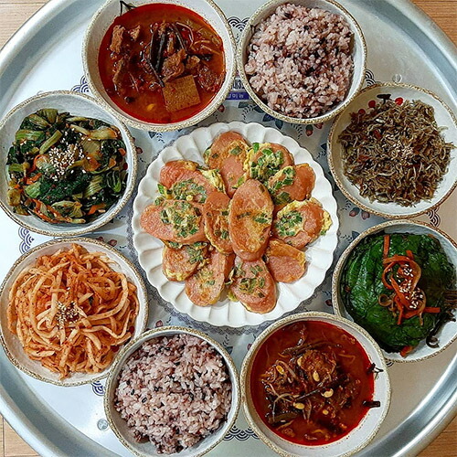 楽天市場】【送料無料】韓国産 レトロ アルミニウム お膳 直径 55cm