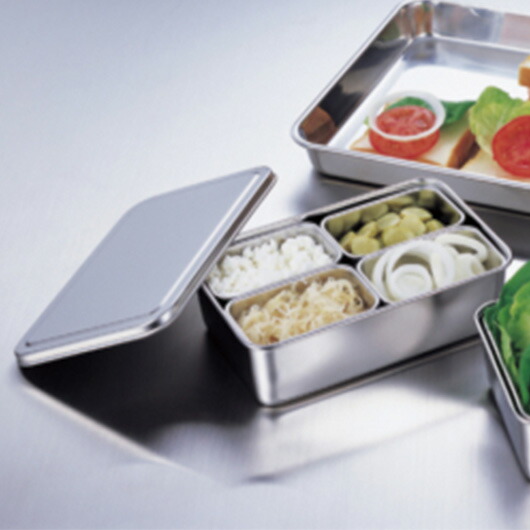 楽天市場】18-8ステンレス ミニ調味料入バット12ヶ入(66612)フタ付 432