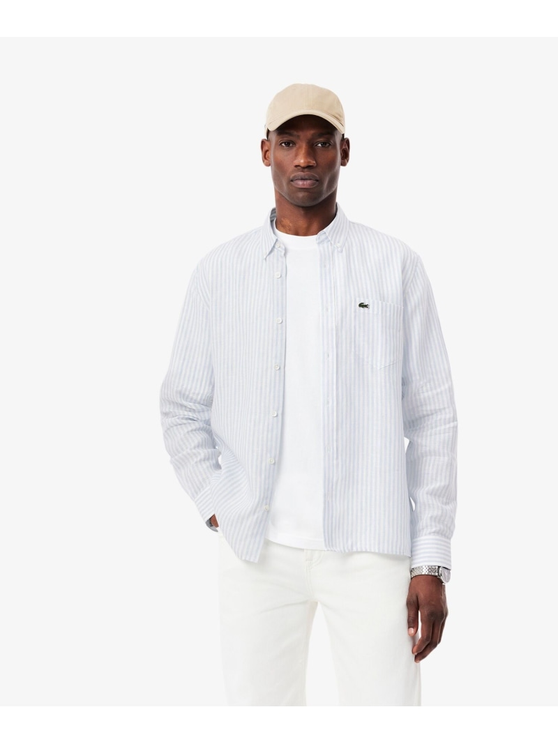 楽天市場】【SALE／50%OFF】リネンストライプシャツ LACOSTE ラコステ