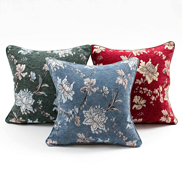 楽天市場】クッションカバー 約45×45cm シェニール織 インテリア