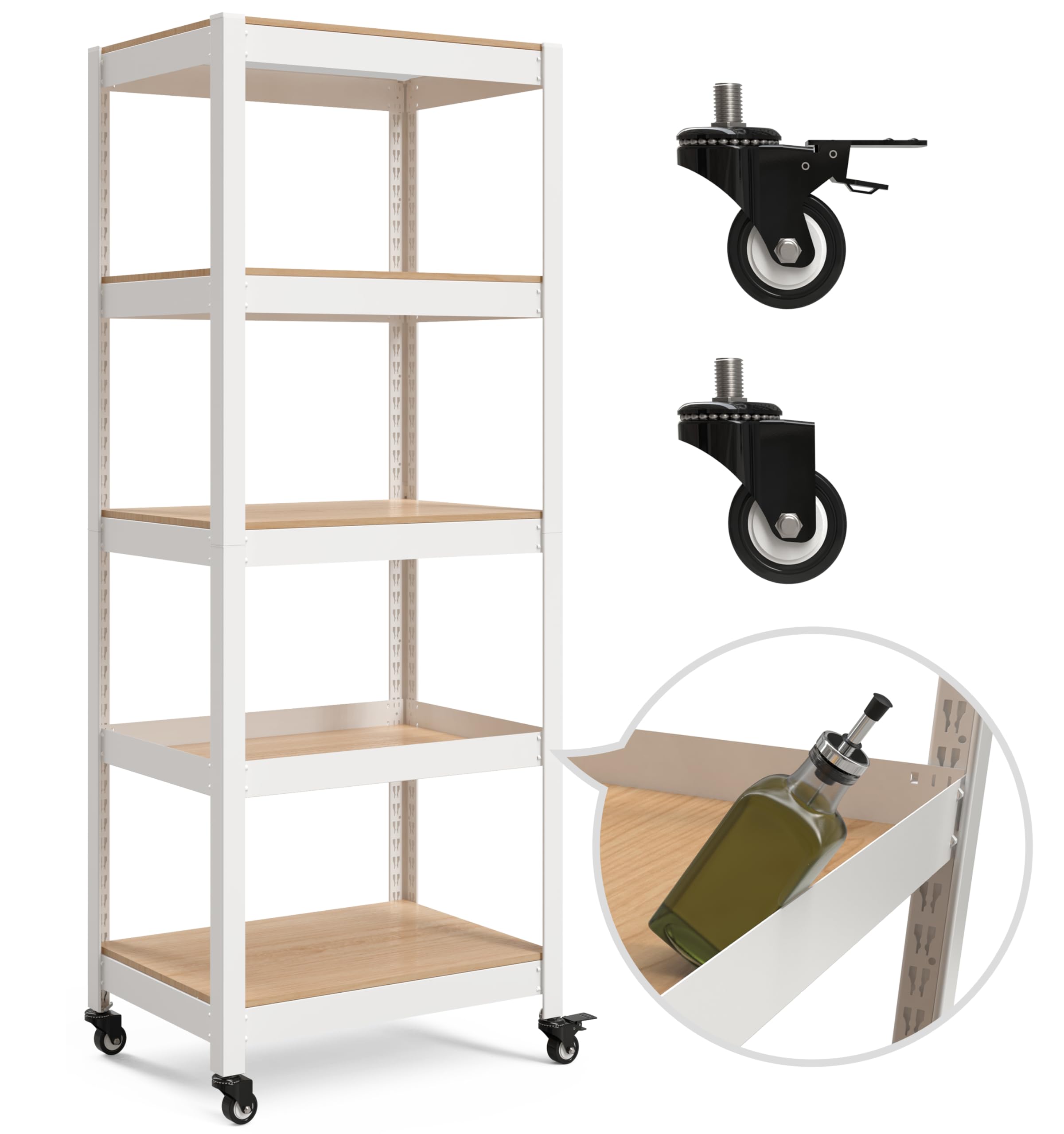 楽天市場】Hose 組立簡単 ラミネート スチールラック キッチン 5段 幅