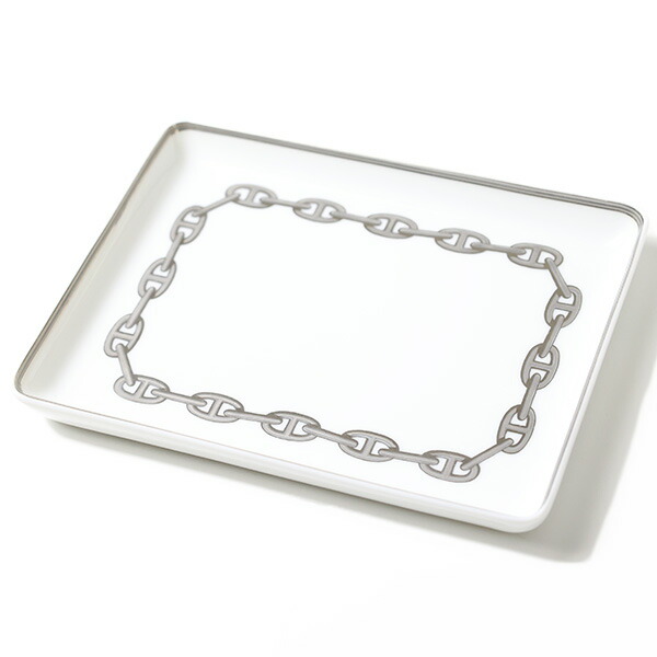 エルメス HERMÈS チェーンパターン 皿 シェーヌダンクルスクエア