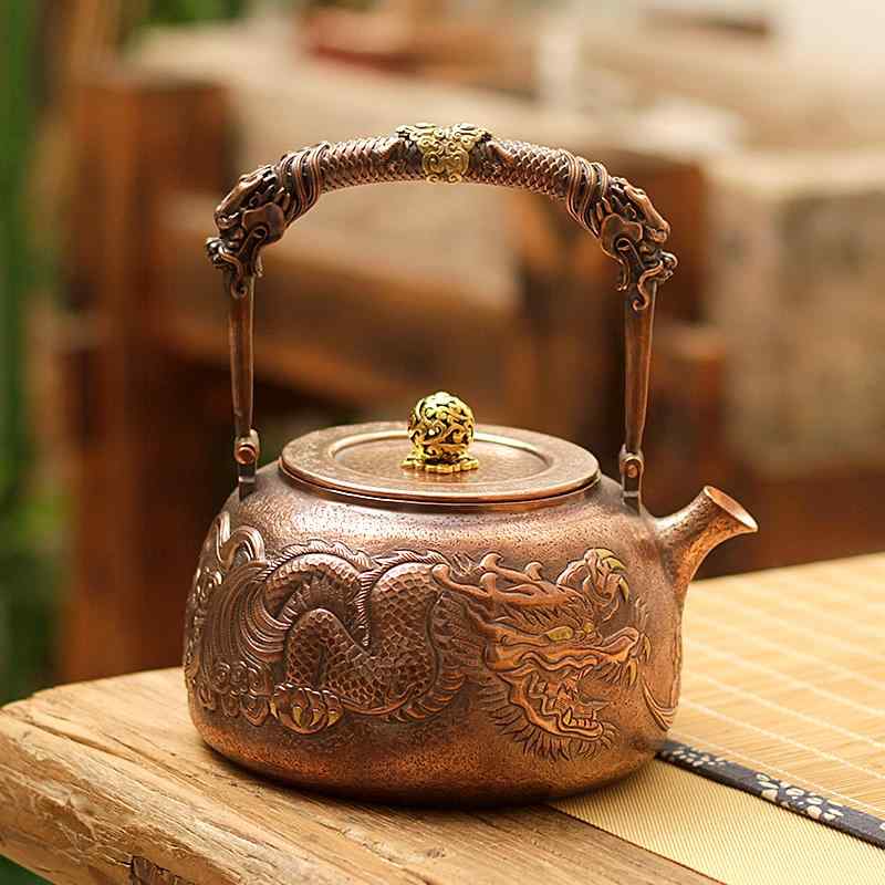 楽天市場】ケトル やかん ティーポット 銅製 中国風 茶道具 茶器